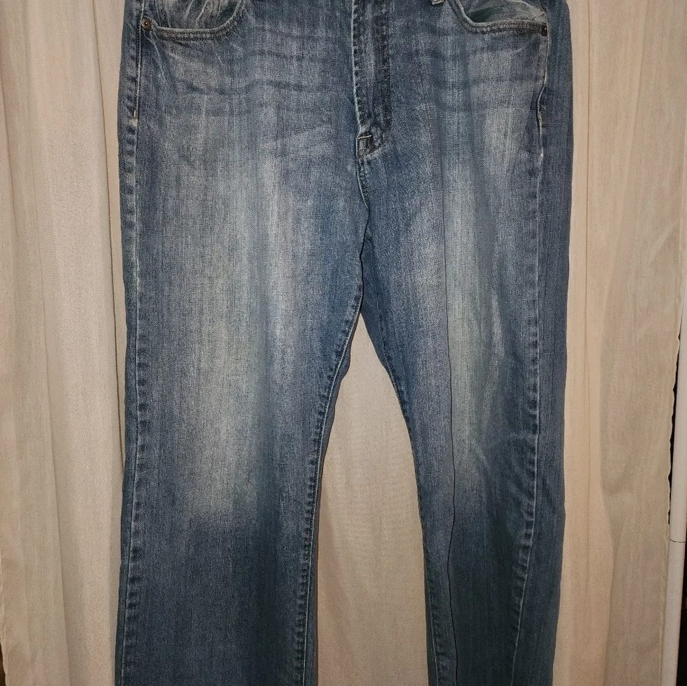 Lucky Brand 181 Jeans Mens 38x27 Blue Relaxed Bootleg light Wash Denim